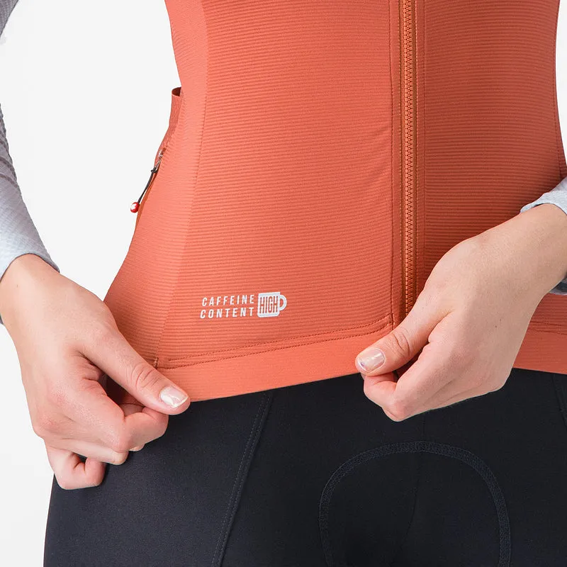 Maglia donna maniche lunghe Castelli Corretto - Arancio