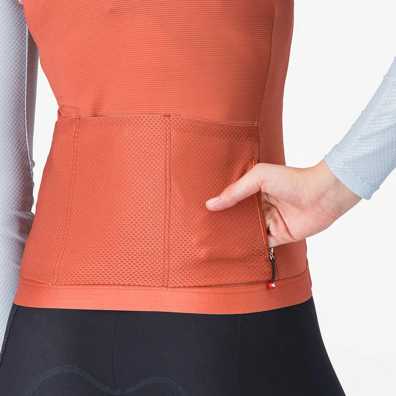 Maglia donna maniche lunghe Castelli Corretto - Arancio