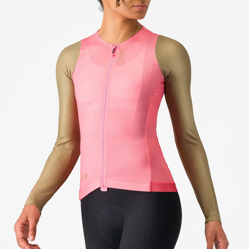 Maglia donna maniche lunghe Castelli Corretto - Rosa