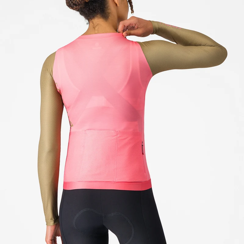 Maglia donna maniche lunghe Castelli Corretto - Rosa