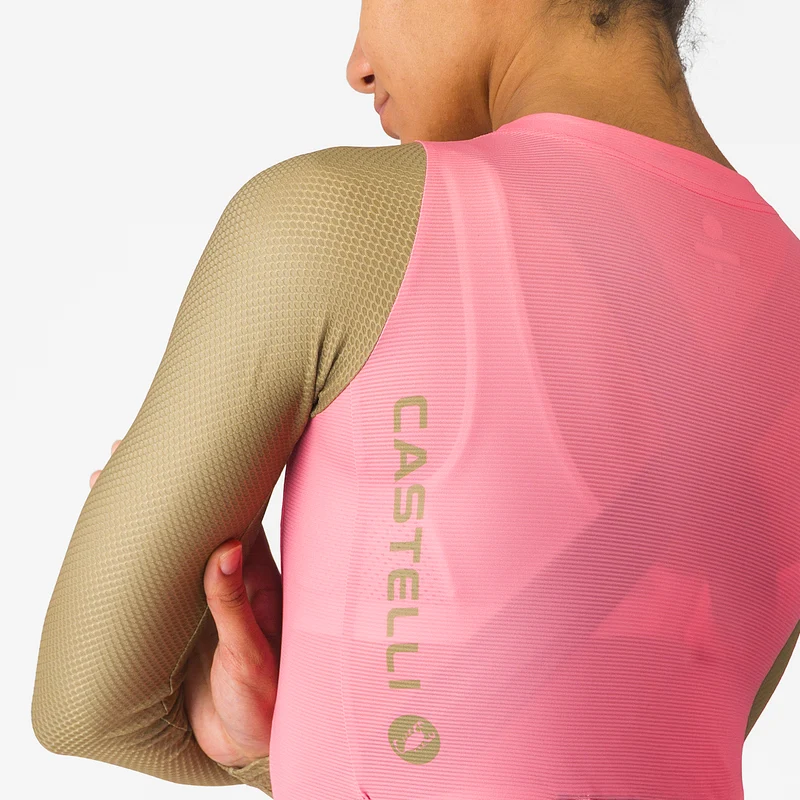 Maglia donna maniche lunghe Castelli Corretto - Rosa