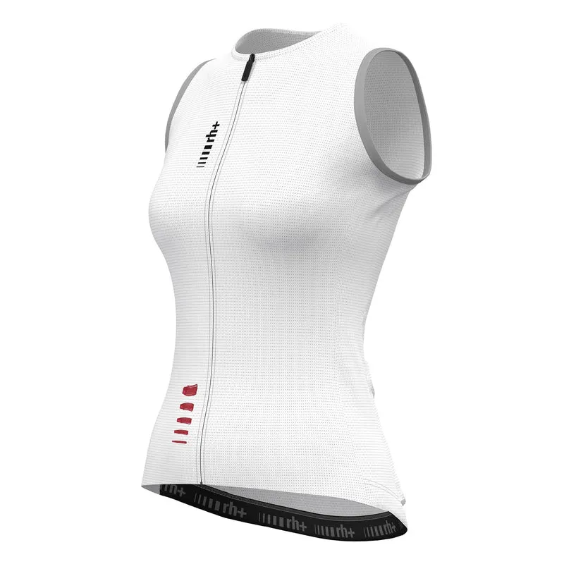 Maglia donna senza maniche Rh+ Aries - Bianco