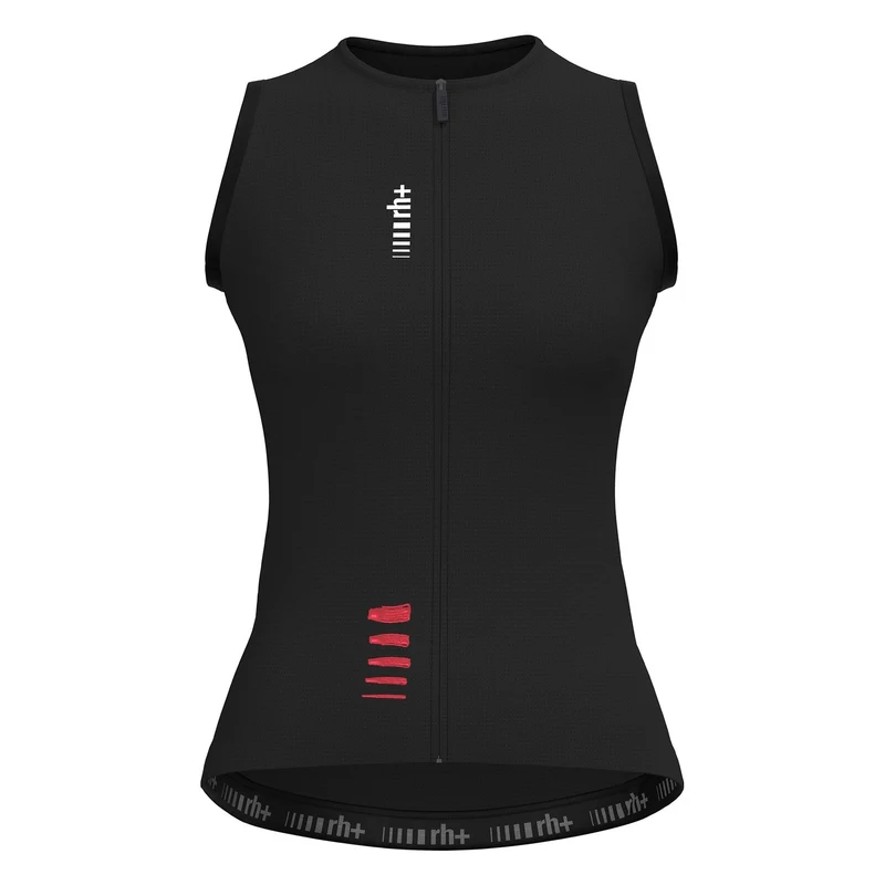 Maglia donna senza maniche Rh+ Aries - Nero