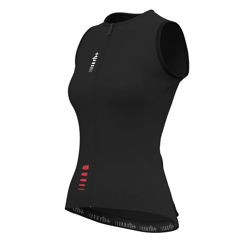 Maglia donna senza maniche Rh+ Aries - Nero