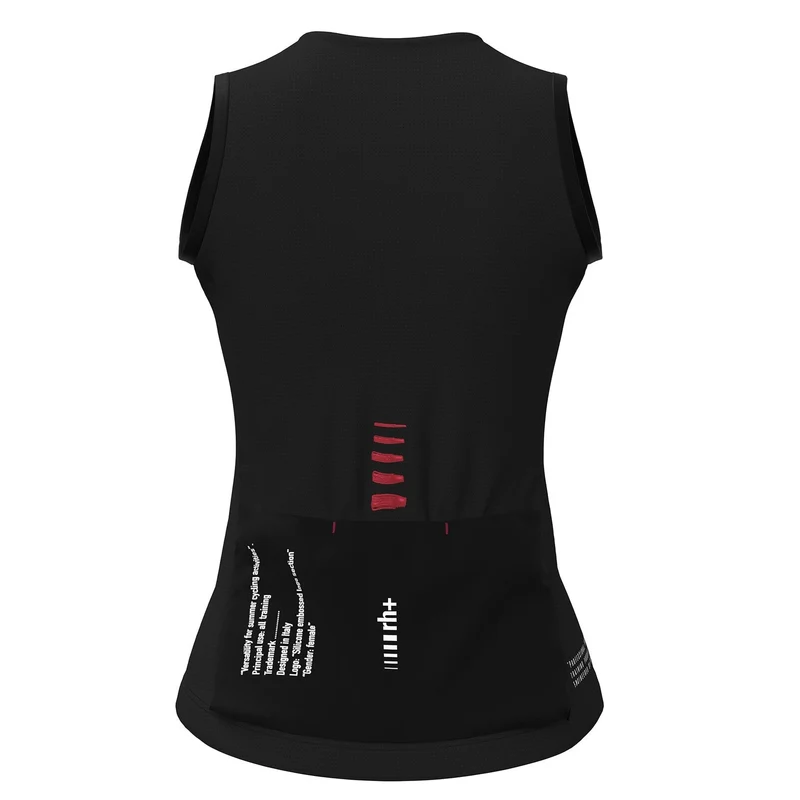 Maglia donna senza maniche Rh+ Aries - Nero