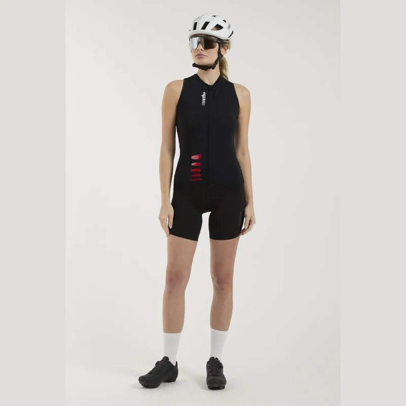 Maglia donna senza maniche Rh+ Aries - Nero