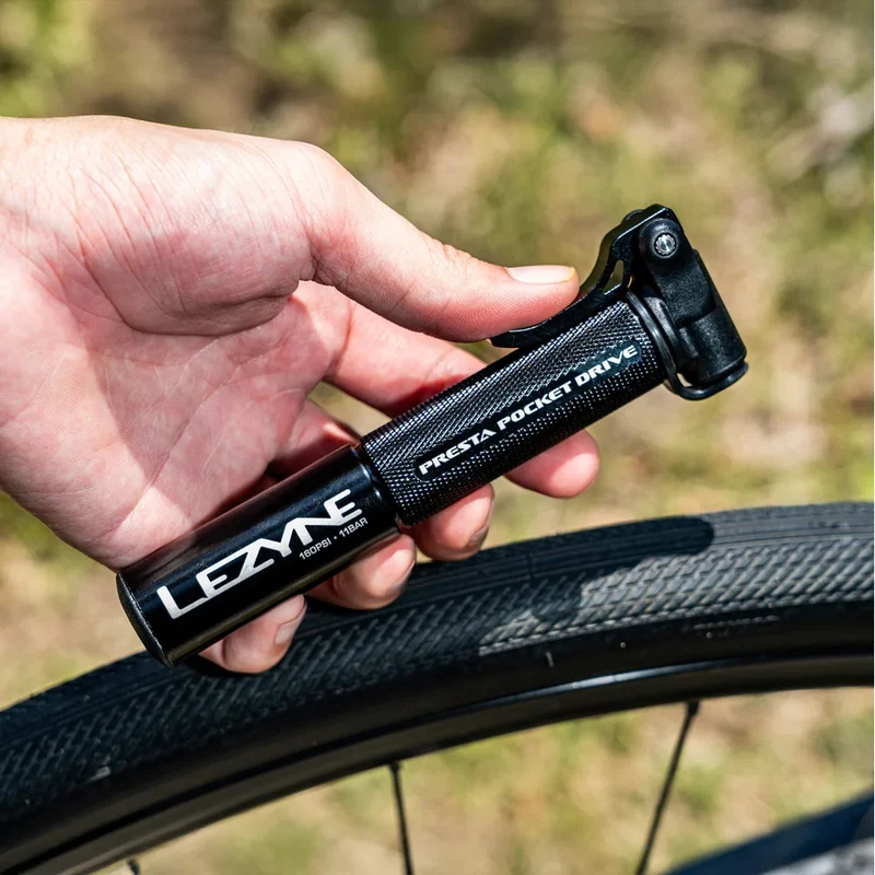 Mini-pompa Lezyne Presta Pocket Drive - Nero