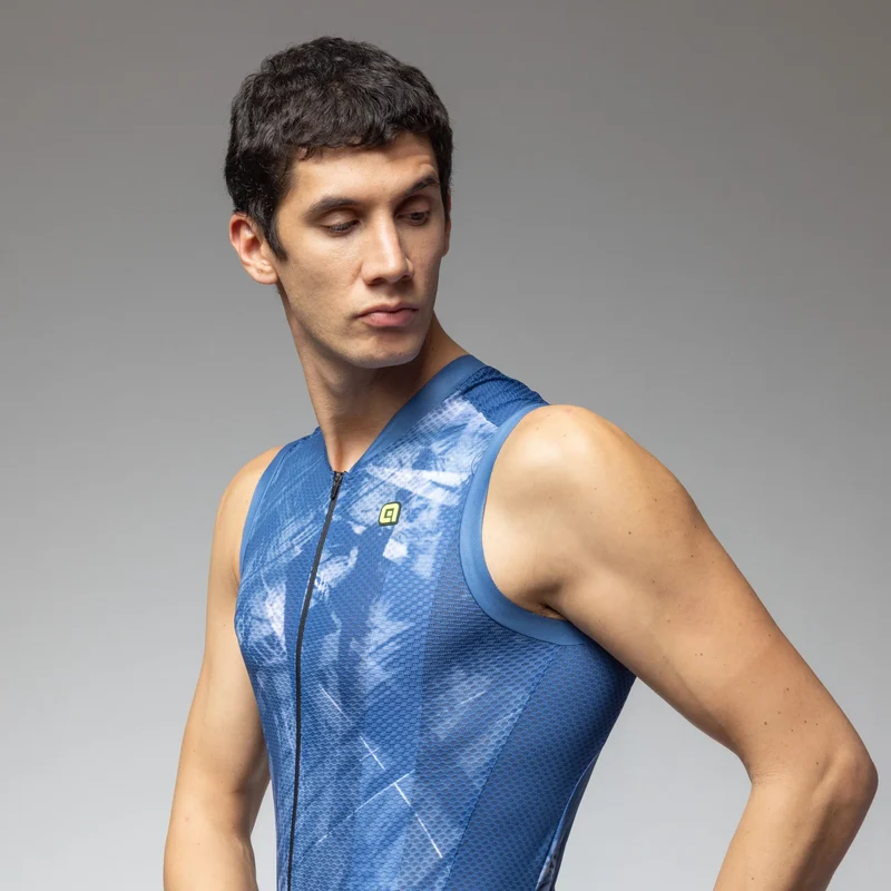 Maglia senza maniche Ale PR-E Mirror - Blu
