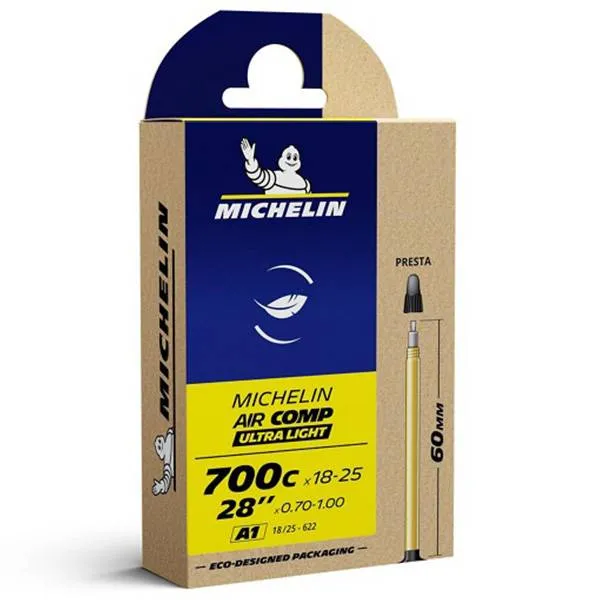 Camera d'aria Michelin Air Comp Ultralight 700x18/25 - Valvola 60 mm