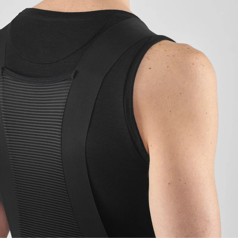 Maglia intima senza maniche Pedaled Element Merino - Nero