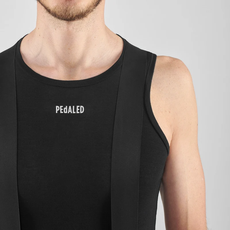 Maglia intima senza maniche Pedaled Element Merino - Nero