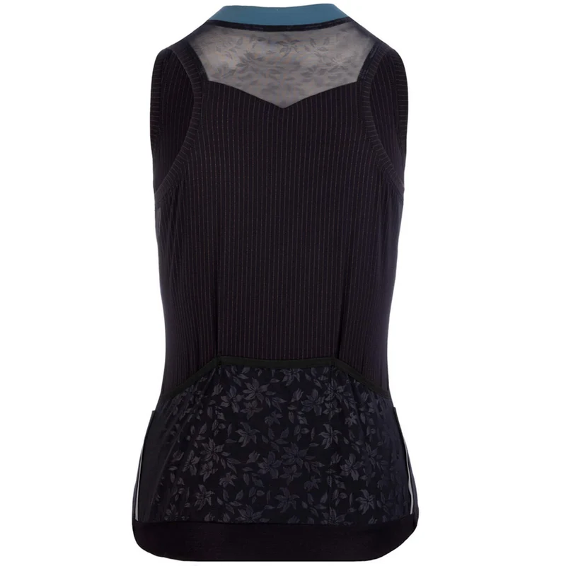 Maglia donna senza maniche Q36.5 L1 Lady Pinstripe - Nero