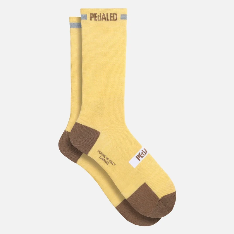 Calze Pedaled Odyssey Merino Reflective - Giallo
