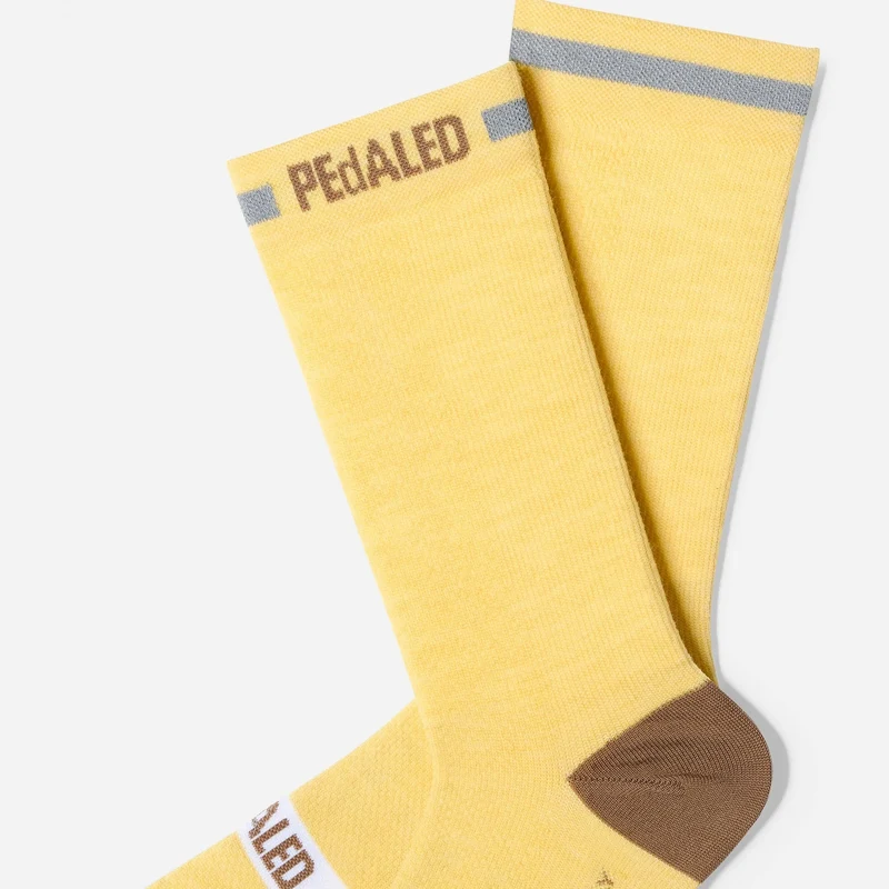 Calze Pedaled Odyssey Merino Reflective - Giallo