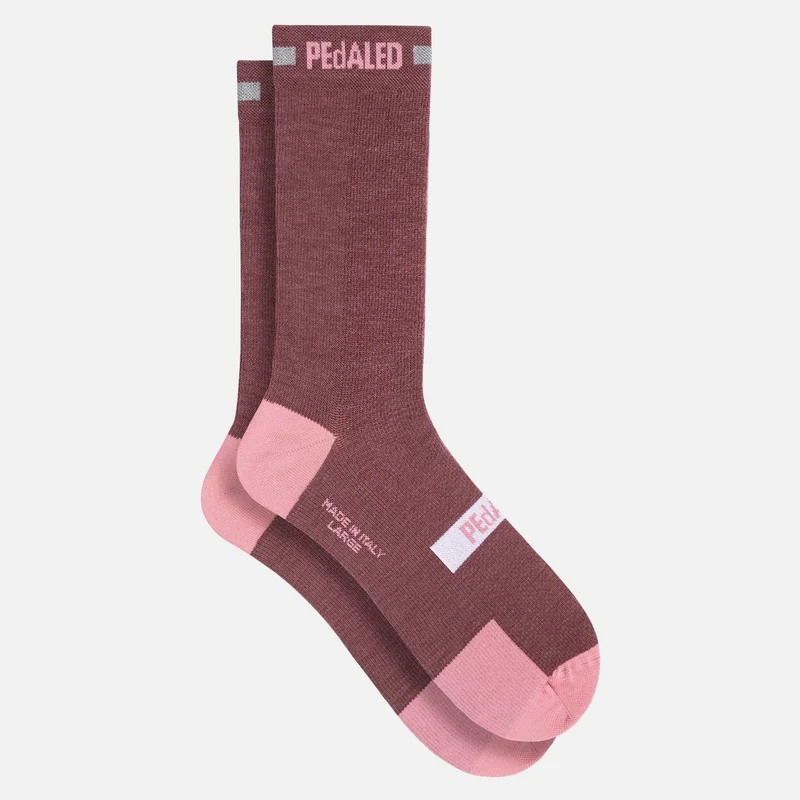 Calze Pedaled Odyssey Merino Reflective - Bordeaux
