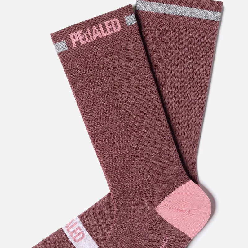 Calze Pedaled Odyssey Merino Reflective - Bordeaux
