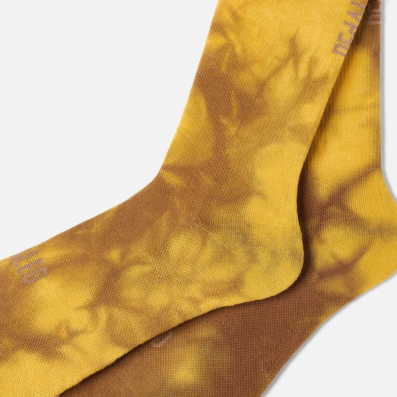 Calze Pedaled Element Tie Dye - Giallo