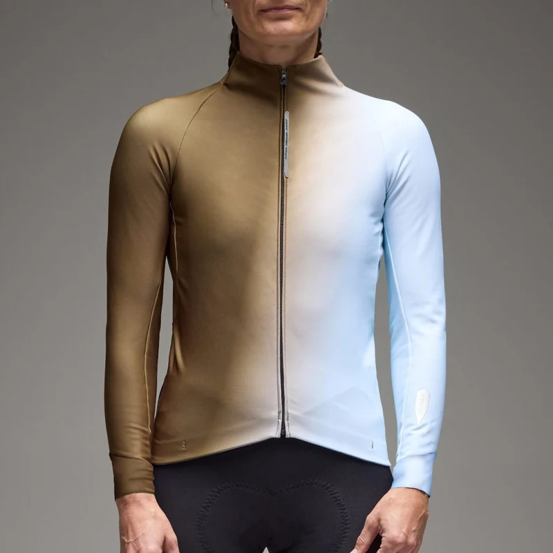 Maglia donna maniche lunghe Q36.5 Gregarius Hybrid Big Fade - Verde