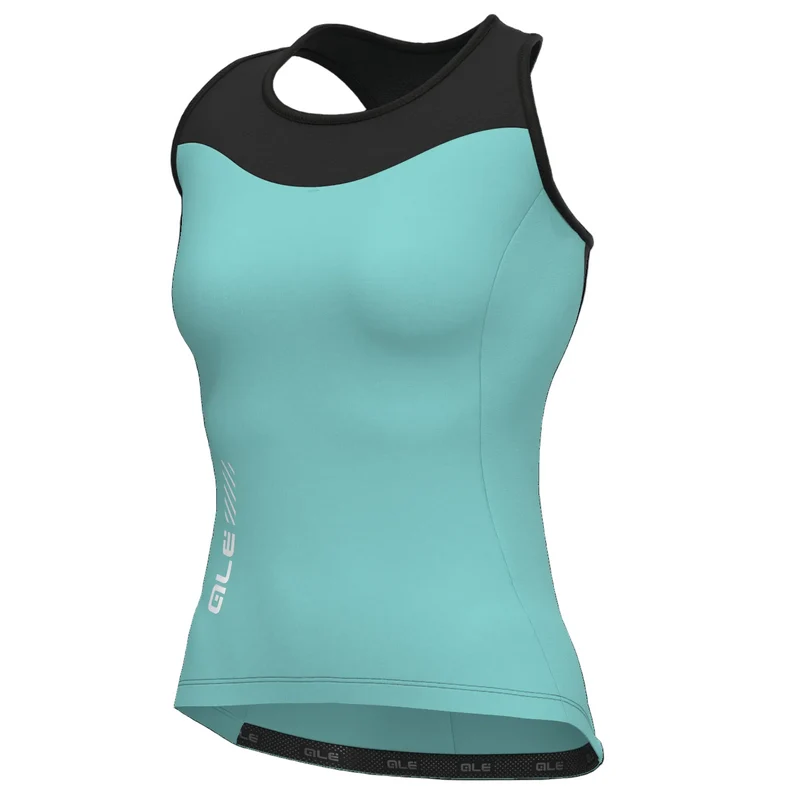 Top donna Ale Pragma Color Block - Verde acqua