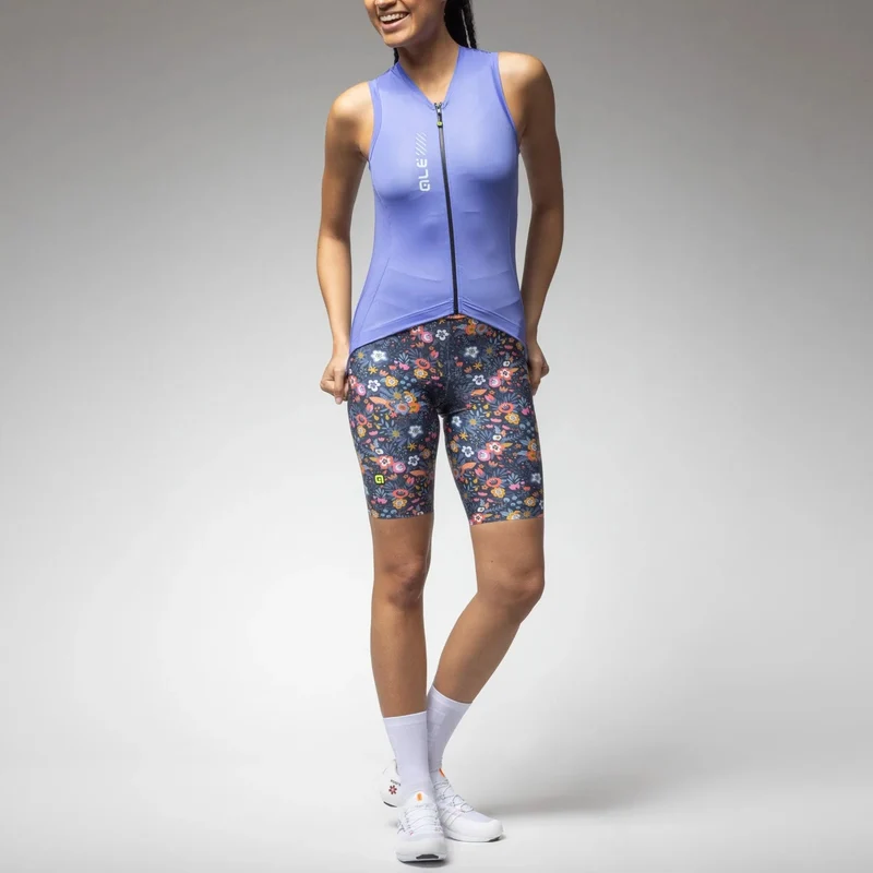 Maglia donna senza maniche Ale Pragma Color Block 2.0 - Azzurro