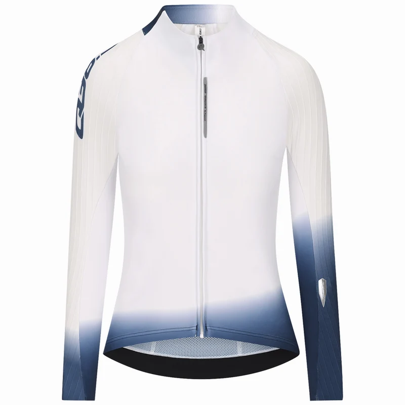 Maglia donna maniche lunghe Q36.5 Gregarius Hybrid Light Collar Fade - Bianco