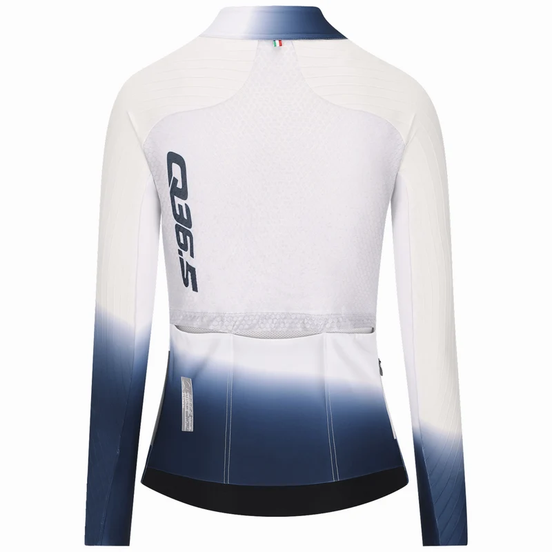 Maglia donna maniche lunghe Q36.5 Gregarius Hybrid Light Collar Fade - Bianco