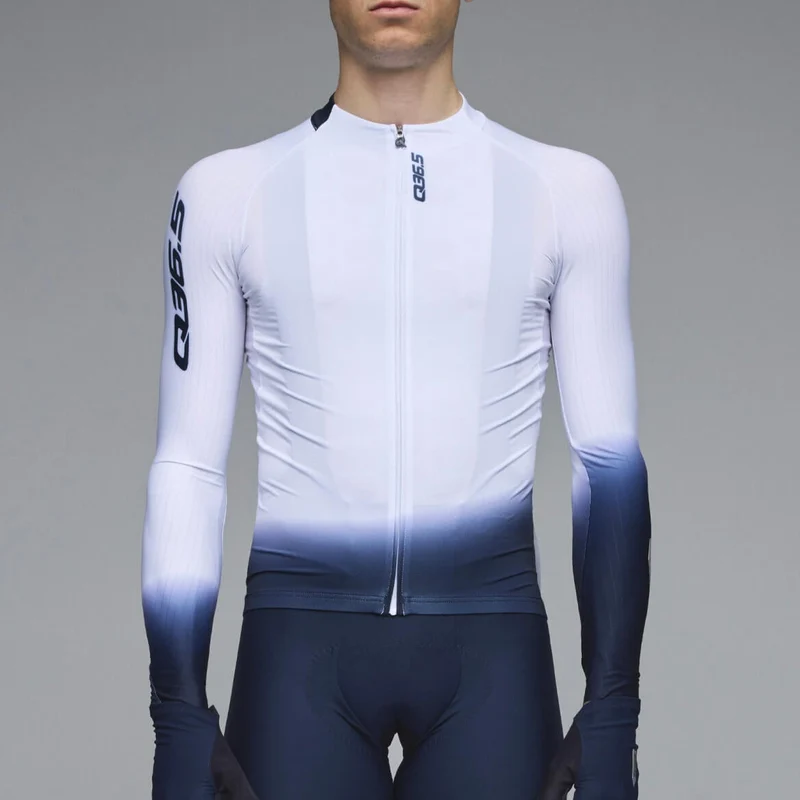 Maglia maniche lunghe Q36.5 Gregarius Hybrid Light Collar Fade - Bianco