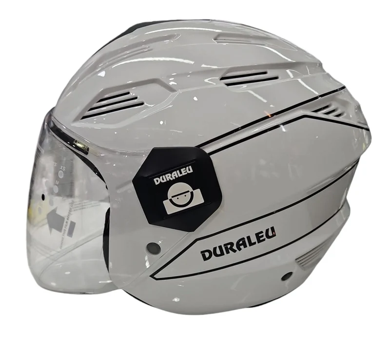 CASCO JET DURALEU TRENDY BIANCO METALIZZATO