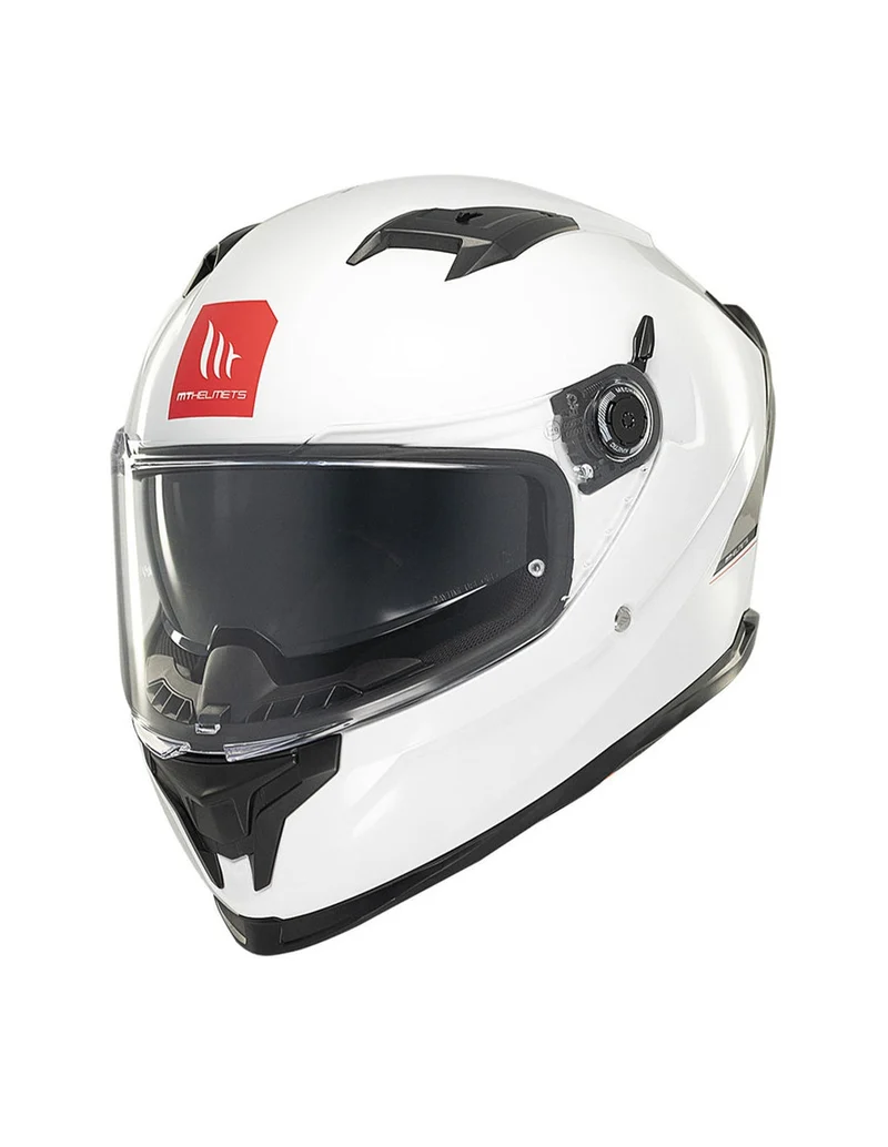 MT BRAKER SV SOLID A0 INTEGRALE CASCHI DI MOTO BIANCO PERLA LUCIDA