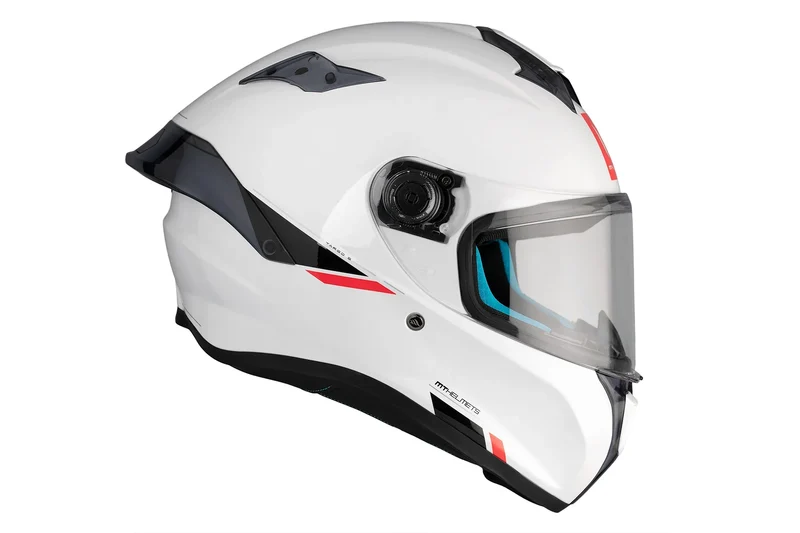 MT TARGO S SOLID UNISEX SPORTIVO A0 INTEGRALE CASCHI DI MOTO BIANCO PERLA