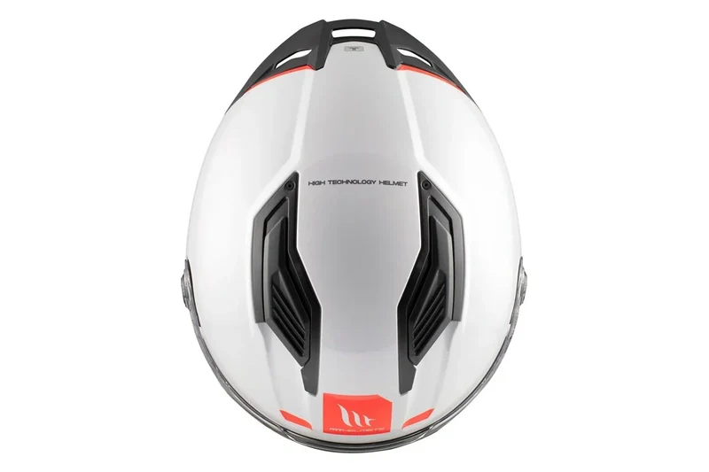 MT STINGER 2 SOLID UNISEX A0 INTEGRALE CASCHI DI MOTO PERLA BIANCO LUCIDADO
