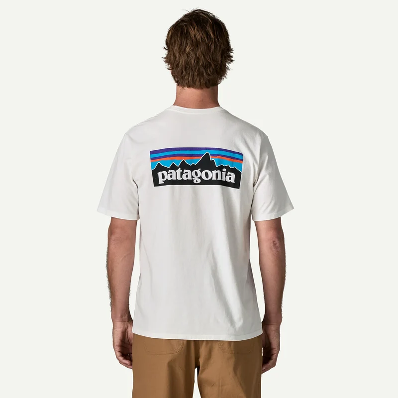 T-Shirt Patagonia P-6 Logo Responsibili-Tee - Bianco