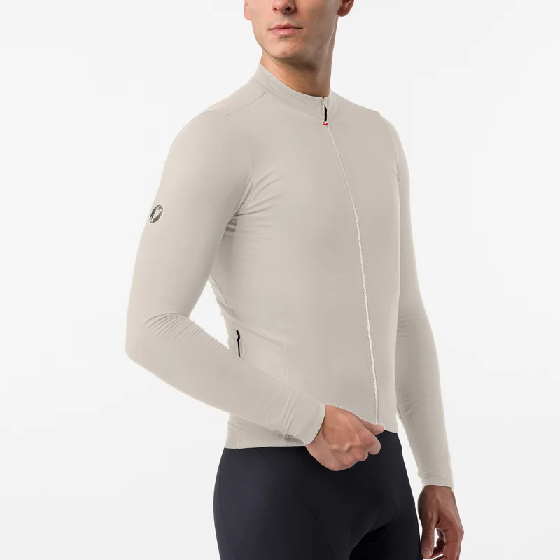 Maglia maniche lunghe Castelli Thermowoven - Beige