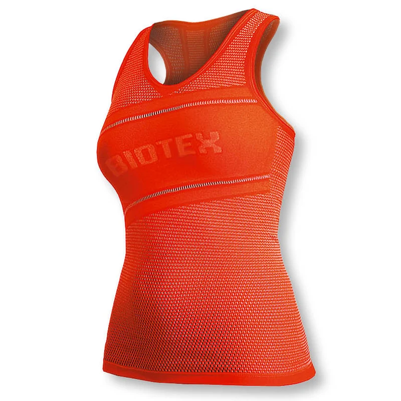 Maglia intima donna senza maniche Biotex Summerlight - Arancio
