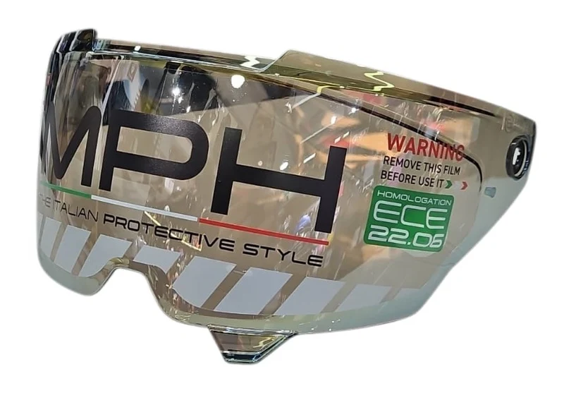 VISIERA MPH BLADE IRIDIUM GOLD ANTIGRAFFIO OMOLOGATA 06 PREDI. PINLOCK’70