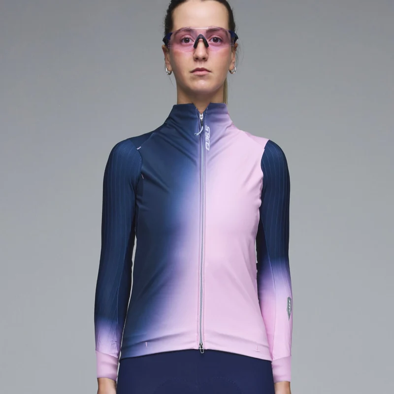 Gilet donna Q36.5 Gregarius Hybrid Big Fade - Blu rosa