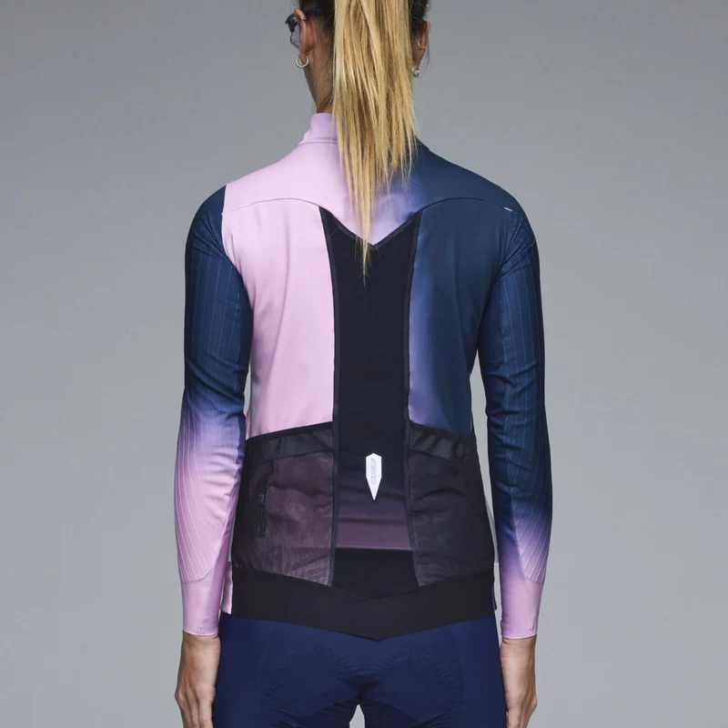 Gilet donna Q36.5 Gregarius Hybrid Big Fade - Blu rosa