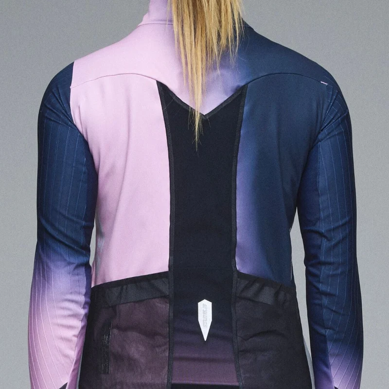 Gilet donna Q36.5 Gregarius Hybrid Big Fade - Blu rosa