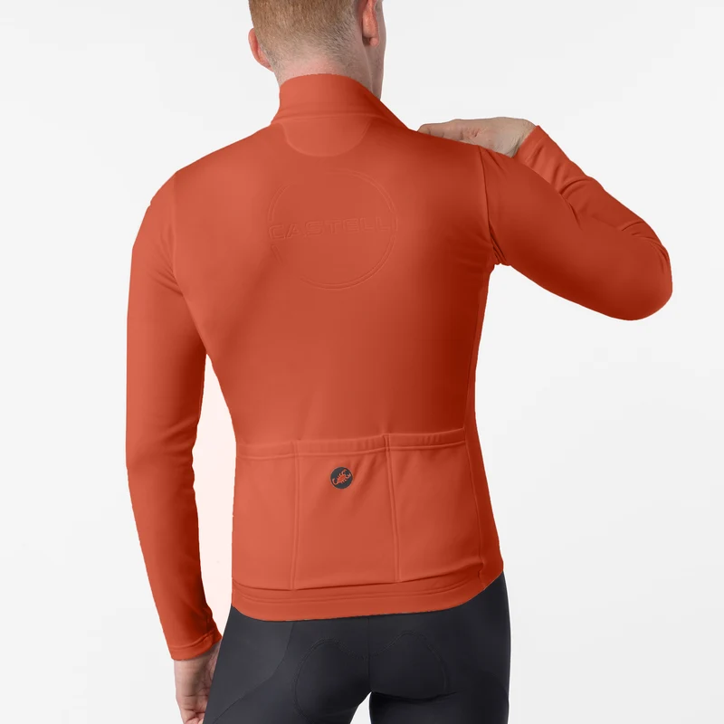 Maglia maniche lunghe Castelli Competizione Thermal - Arancio