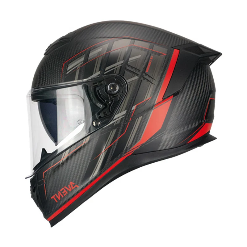 CGM 361 AVENT PRO SPORT INTEGRALI CASCHI DI MOTO ROSSO CARBONIO OPACO