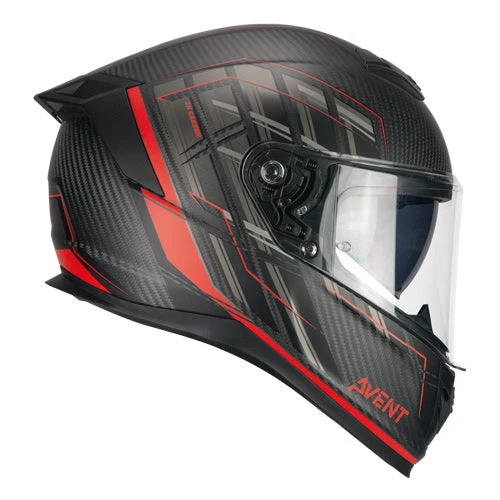 CGM 361 AVENT PRO SPORT INTEGRALI CASCHI DI MOTO ROSSO CARBONIO OPACO