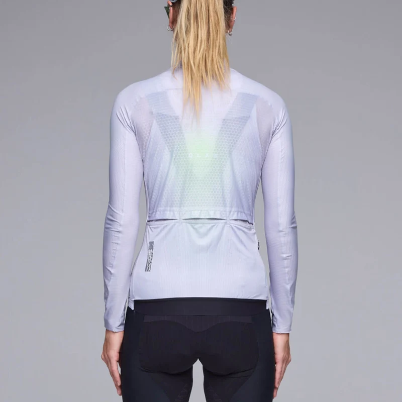 Maglia donna maniche lunghe Q36.5 Gregarius Hybrid Light QLAB - Grigio verde