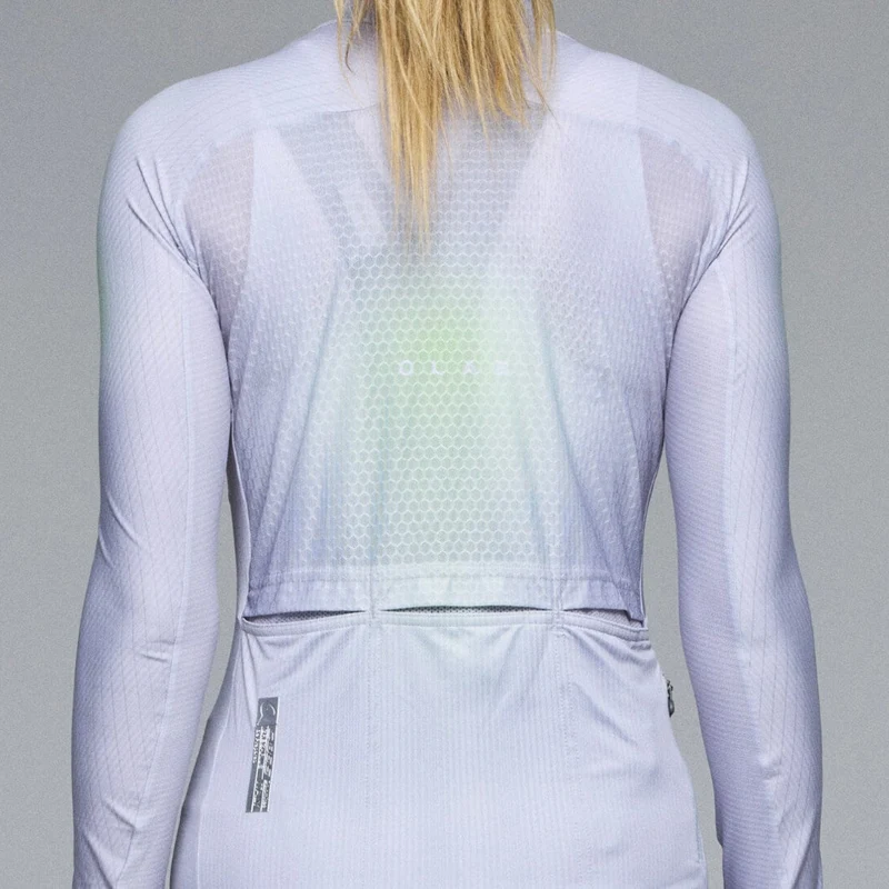 Maglia donna maniche lunghe Q36.5 Gregarius Hybrid Light QLAB - Grigio verde