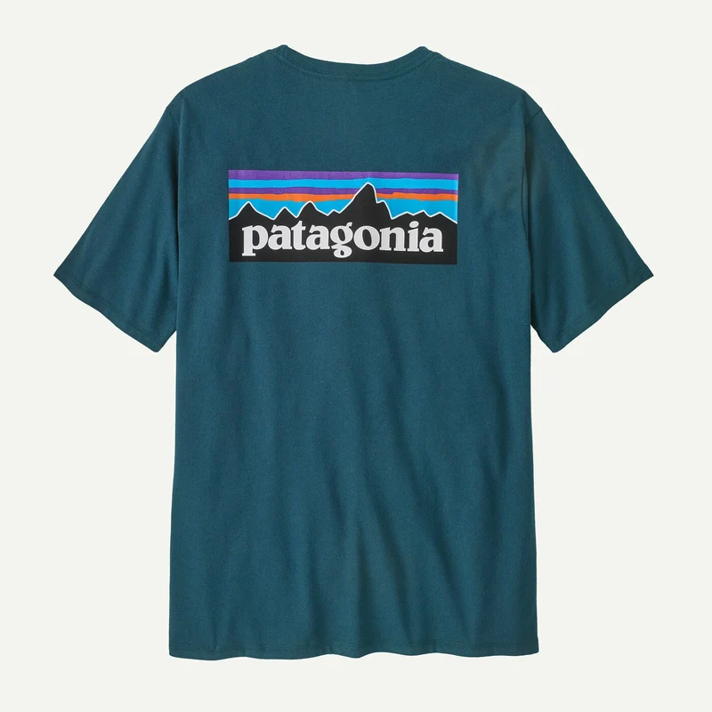 T-Shirt Patagonia P-6 Logo Responsibili-Tee - Blu verde