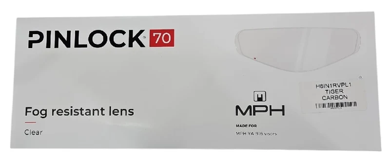 PINLOCK ANTIFOG 70 MPH TIGER-TIGER CARBON