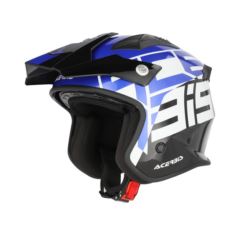CASCO ACERBIS JET ARIA GRAPHIC NERO-BLU