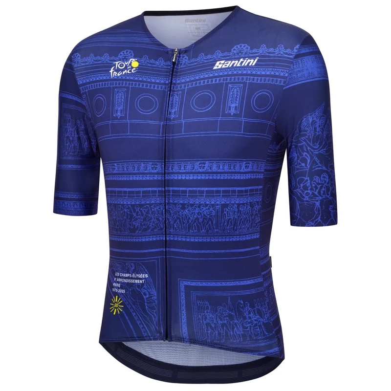 Maglia Santini Tour de France Arc de Triomphe - Blu