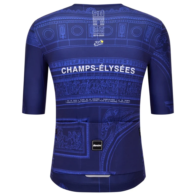 Maglia Santini Tour de France Arc de Triomphe - Blu