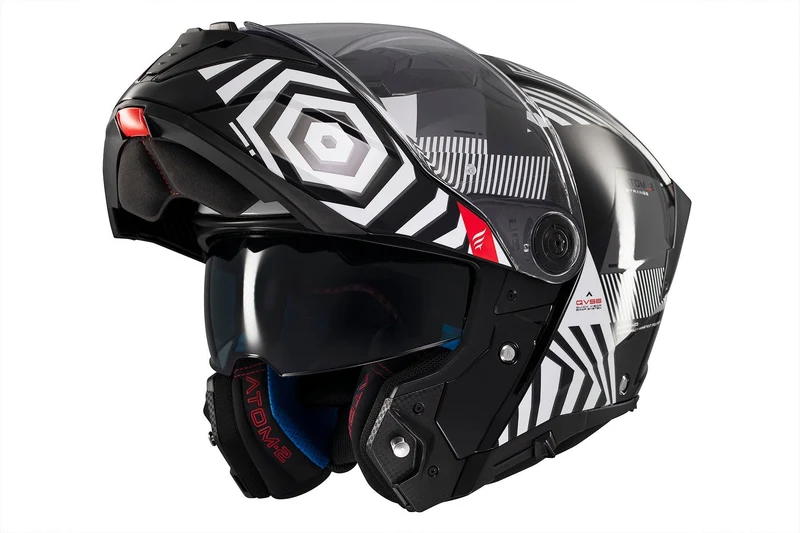 MT ATOM 2 STRANGE B2 CON PARTE DELANTERA ABATIBLE BRILLANTE CASCHI DI MOTO