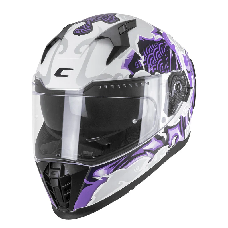 CGM 311F BLAST CLOUD INTEGRALI CASCHI DI MOTO BIANCO MORADO MATE